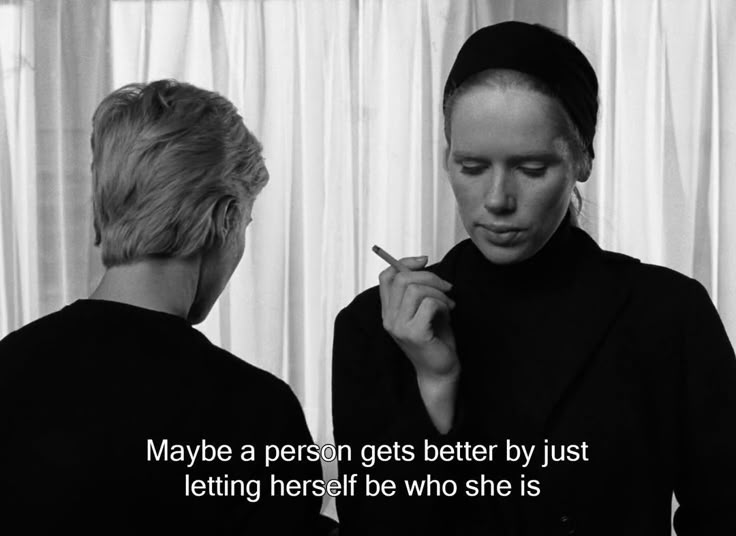 Black and white film still from Persona (1966)